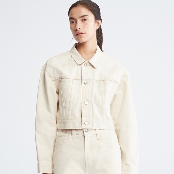 Calvin Klein Jackets & Blazers - Calvin Klein Naturals Cropped Denim Jacket